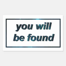 Adesivo Retangular Você será encontrado: Stickers