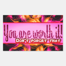 Adesivo Retangular Você Vale A Pena