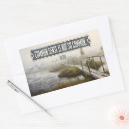 Adesivo Retangular Voltaire Inspirational Cote "bom senso"