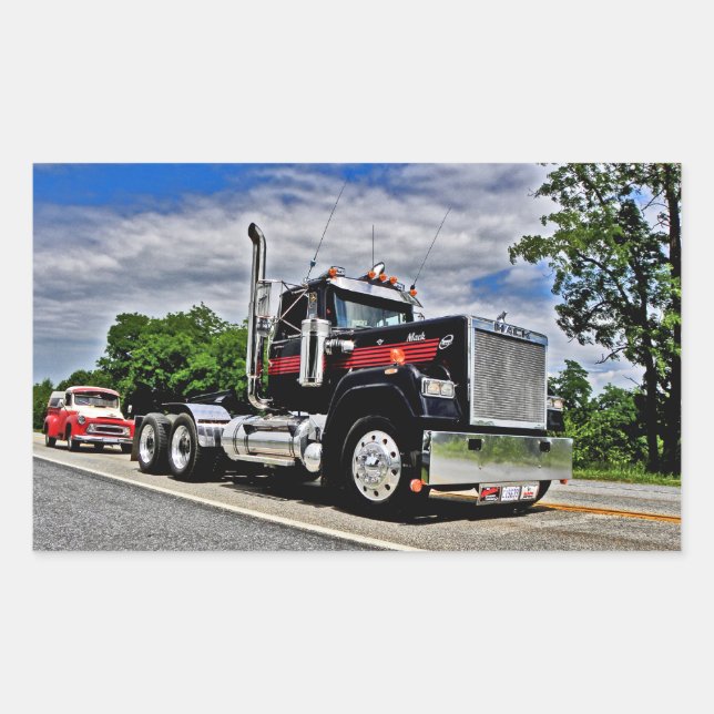 Adesivo Retangular Voltar aos Autocolantes Pretos (Frente)