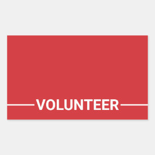 Adesivo Retangular Voluntário do Vazio Vermelho