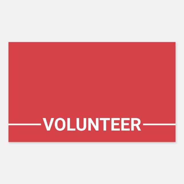 Adesivo Retangular Voluntário do Vazio Vermelho (Frente)