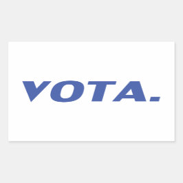 Adesivo Retangular Vota vota em espanhol azul branco político moderno