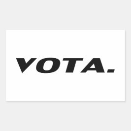 Adesivo Retangular Vota vota em espanhol branco negro político modern