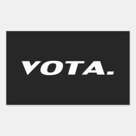 Adesivo Retangular Vota vota em espanhol negro branco político modern