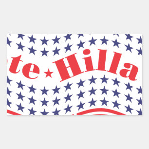 Adesivo Retangular votação na hillary