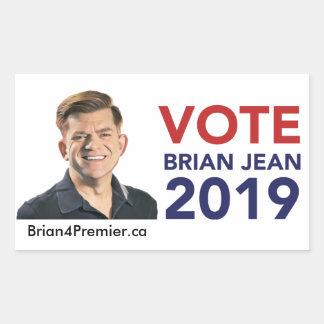 Adesivo Retangular Vote Brian Jean Stickers