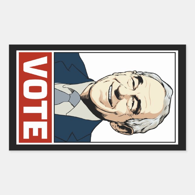 Adesivo Retangular Vote Ron Paul Sticker (Frente)