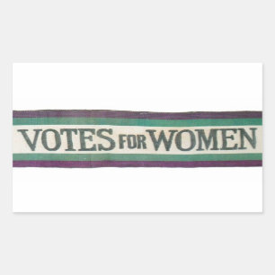 Adesivo Retangular Votos Suffragette para Women Sticker