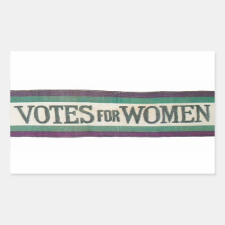 Adesivo Retangular Votos Suffragette para Women Sticker