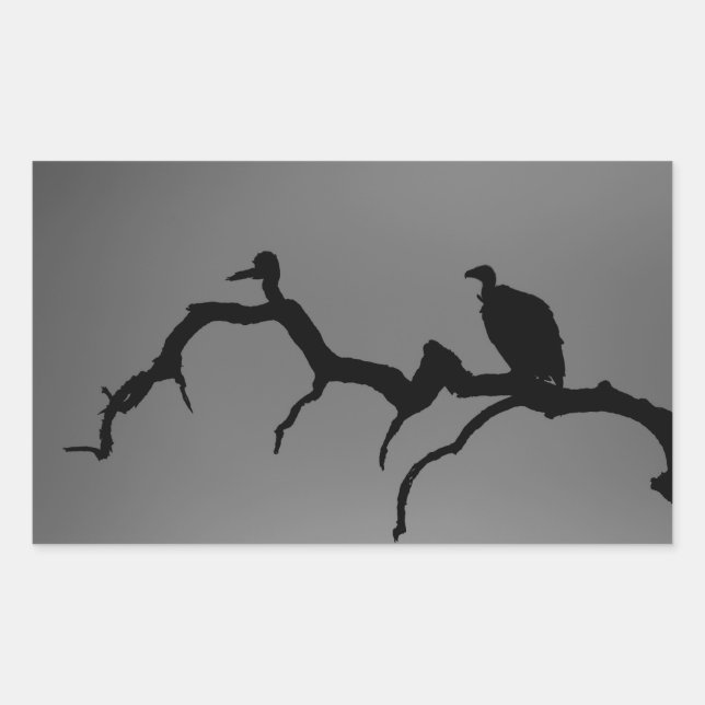 Adesivo Retangular Vulture Silhouette (Frente)