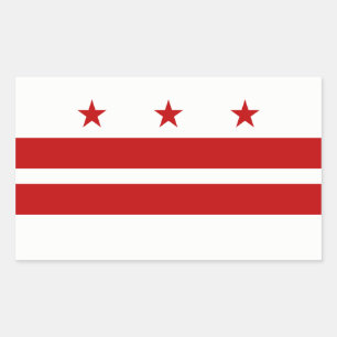 Adesivo Retangular Washington DC/D.C. Os Estados Unidos de Colômbia