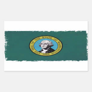 Adesivo Retangular Washington Flag