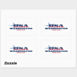 Adesivo Retangular Washington My Home State Sticker