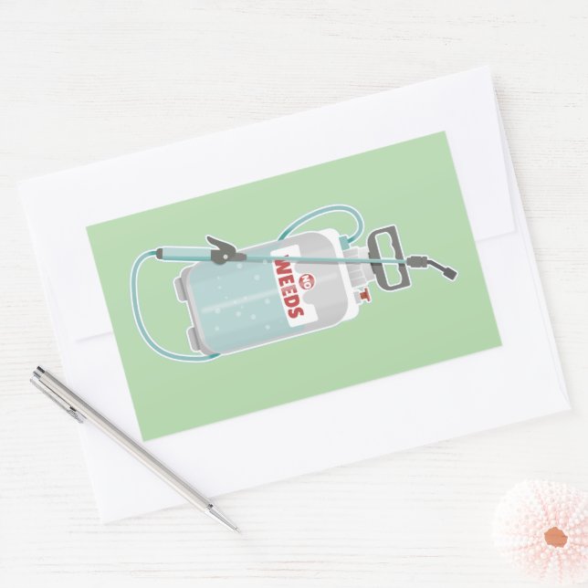 Adesivo Retangular weed spray garden maintenance (Envelope)