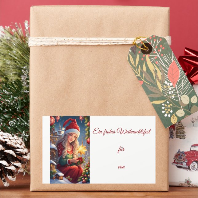 Adesivo Retangular Weihnachtsgrüße (Feriado)