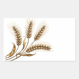Adesivo Retangular  Wheat ears Sticker