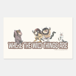 Adesivo Retangular Where the Wild Things Are Characters on Logo