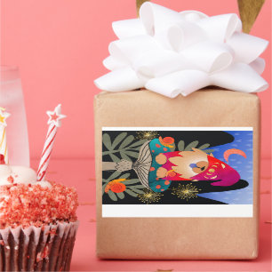 Adesivo Retangular WHISTLEBRITCHES mastigam vinhetas retangulares gra