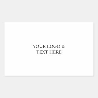 Adesivo Retangular White Personalized – Your Logo & Text Here