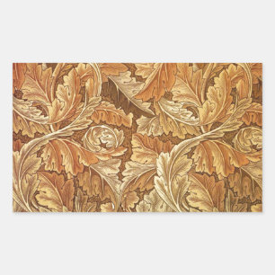 Adesivo Retangular William Morris Acanthus Marrom Folhas de Outono
