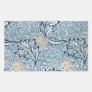 Adesivo Retangular William Morris Apple Fllower Design