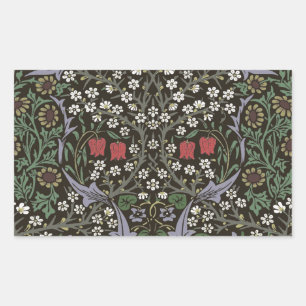 Adesivo Retangular William Morris Blackthorn Tapeçaria Vintage Flora