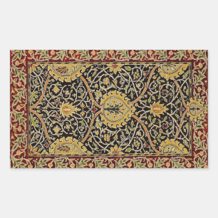 Adesivo Retangular William Morris Classic Carpet Art Impressão Design
