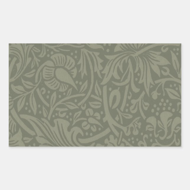 Adesivo Retangular William Morris Daffodil Floral Wallpaper (Frente)