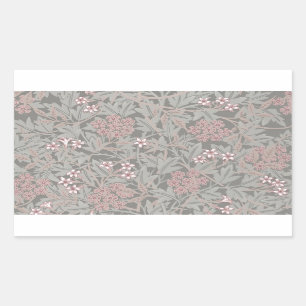 Adesivo Retangular William Morris Jasmine Flower Pattern