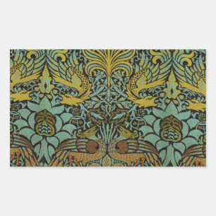 Adesivo Retangular William Morris Peacock Dragon Wallpaper