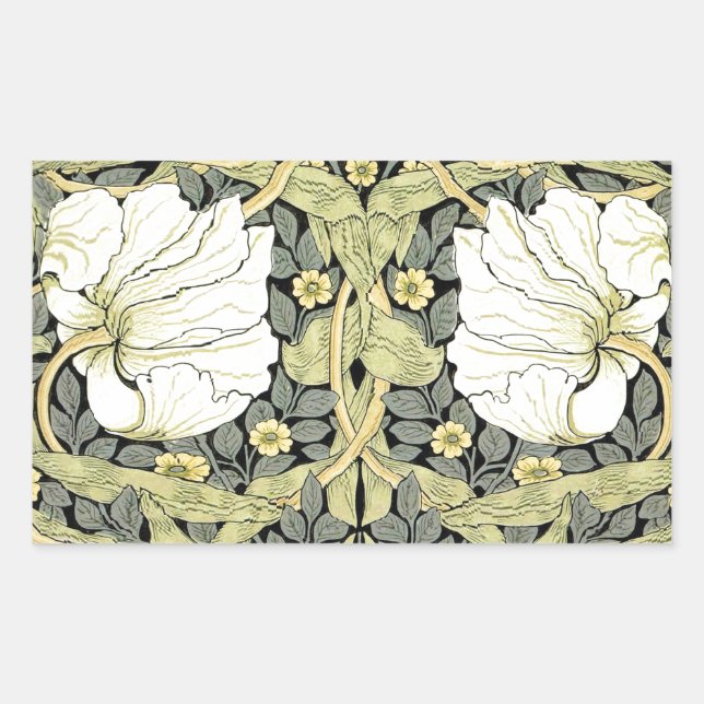 Adesivo Retangular William Morris Pimpernel Floral Wallpaper (Frente)