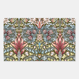 Adesivo Retangular William Morris Snakeshead Padrão Floral