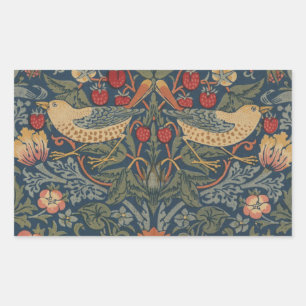 Adesivo Retangular William Morris Strawberry Theves Birds