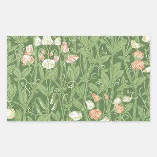 Adesivo Retangular William Morris Sweet Pea Floral Design