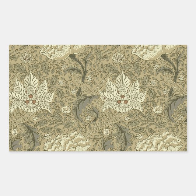 Adesivo Retangular William Morris Windrush Wallpaper Pattern (Frente)