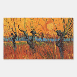 Adesivo Retangular Willows no Sunset por Vincent van Gogh