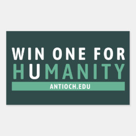 Adesivo Retangular Win One for Humanity Sticker | Universidade Antioc