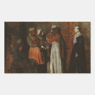 Adesivo Retangular Winslow Homer - Uma Visita da Antiga Senhora