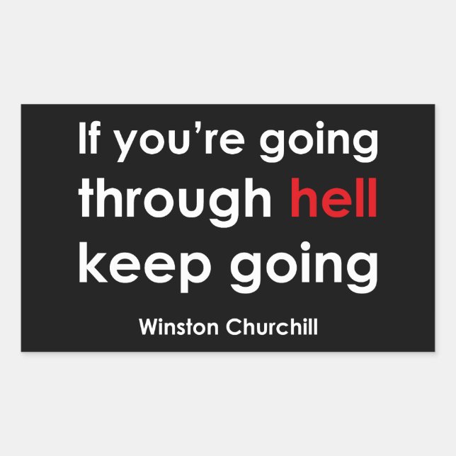 Adesivo Retangular Winston Churchill (Frente)