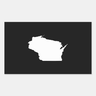 Adesivo Retangular Wisconsin no branco