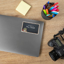 Wise Owl Chalkboard Personalizado Sticker