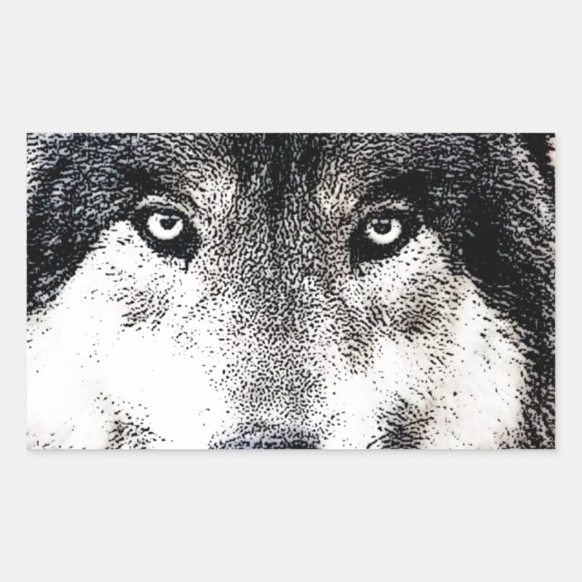 Adesivo Retangular Wolf Eyes (Frente)