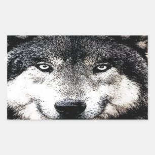 Adesivo Retangular Wolf Eyes