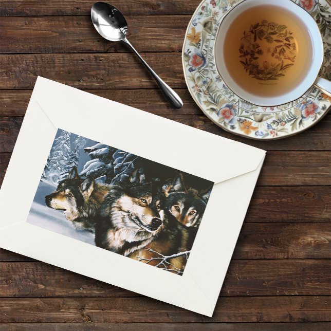 Adesivo Retangular Wolf Pack (Criador carregado)