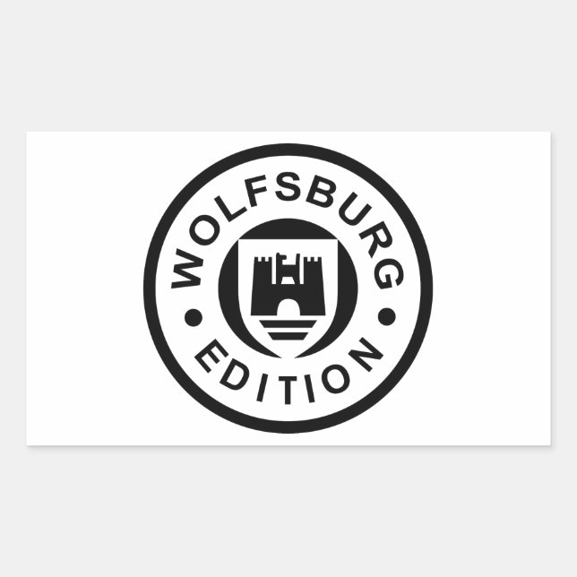Adesivo Retangular Wolfsburg Edition (preto) (Frente)
