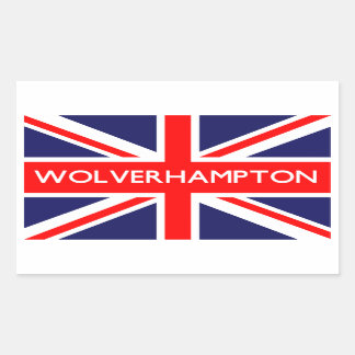 Adesivo Retangular Wolverhampton: Bandeira Britânica