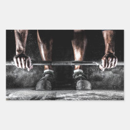 Adesivo Retangular Workout de Gym de Levantamento de Peso da malhação