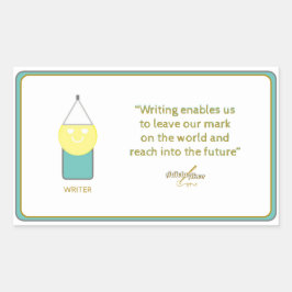 Adesivo Retangular WRITER Sticker da Poeta Adiela Akoo