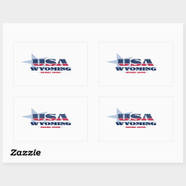 Adesivo Retangular Wyoming My Home State Sticker